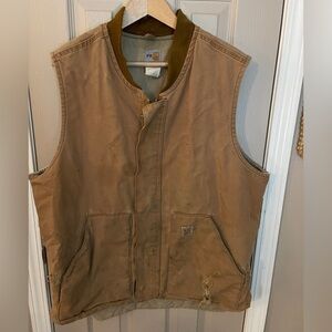 Carhartt Flame Resistant Quilted Lined X-Large Tall 2008 Zip Front Vest.